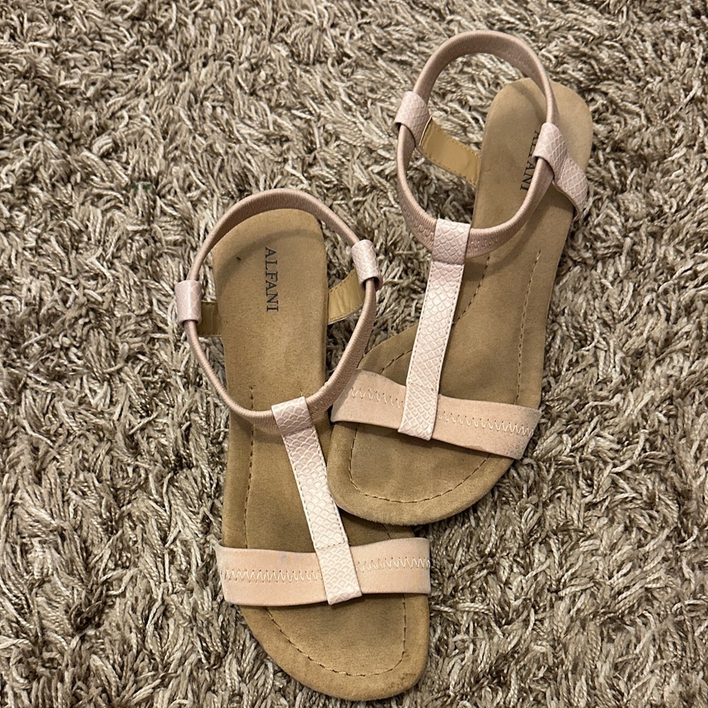 Alfani Pink and Tan Sandals